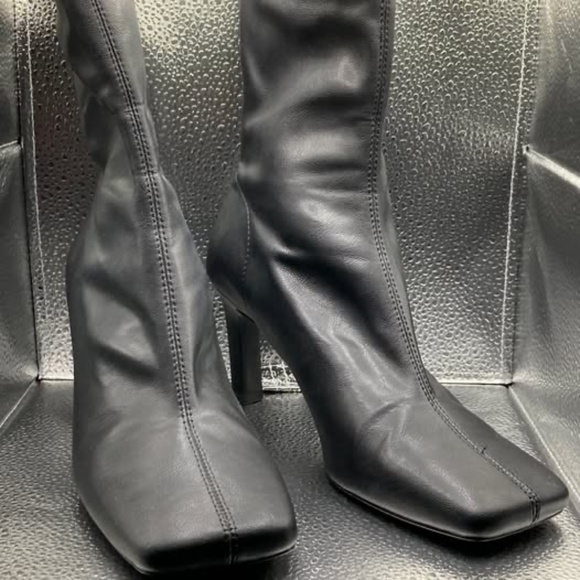 Black Mid Calf Boots - Picture 1 of 3